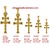 BIG GOLDEN CROSS CARAVACA 18 KLTs LASER ENGRAVED ON BOTH SIDES