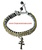 BRACELET WITH CROSS OF CARAVACA STRASS CRYSTAL ADJUSTABLE WHITE