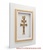 CARAVACA CROSS FRAME WHITE AND GOLDEN FRAME