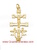 CARAVACA CROSS WITH ANGELES MADE IN GOLD