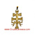CARAVACA CROSS YELLOW AND WHITE GOLD WITH ANGELS AND CHRIST A RELIEF