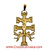 CARAVACA CROSS YELLOW AND WHITE GOLD WITH ANGELS AND CHRIST A RELIEF