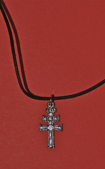 CARAVACA CROSS IN SILVER FINISH CAST PEQ 