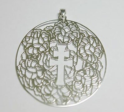 CARAVACA CROSS MEDAL IN SILVER MOUNT 