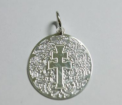 CARAVACA CROSS MEDAL MOUNT MAKE IN SILVER 