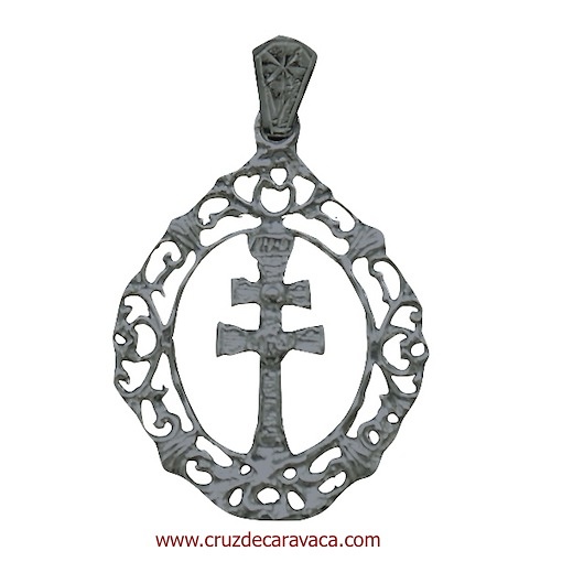 CARAVACA CROSS MEDAL STERLING SILVER BAROQUE TO RELIEVE 