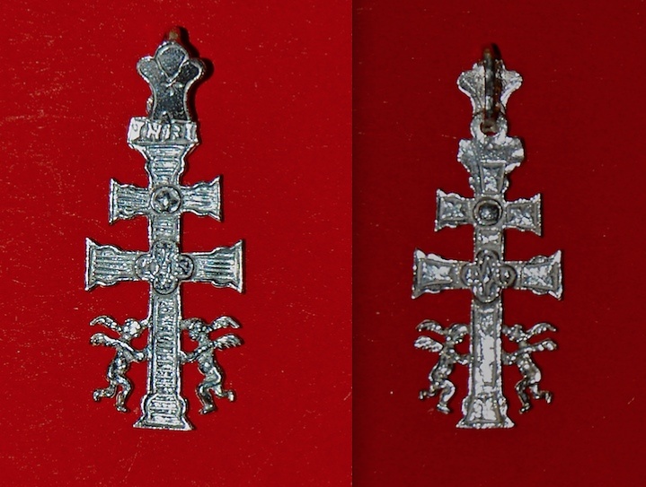 CARAVACA CROSS WITH SILVER ANGELES SN51 