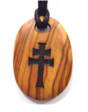 CARAVACA MEDAL CROSS OLIVE WOOD 