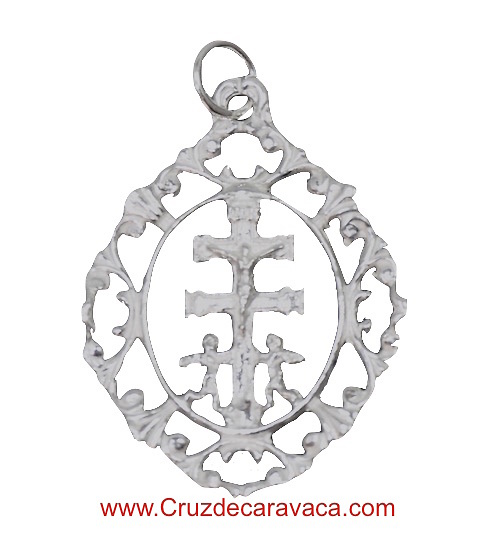 CARAVACA MEDAL CROSS STERLING SILVER FOR HANGING 