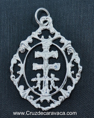 CARAVACA MEDAL CROSS STERLING SILVER FOR HANGING 