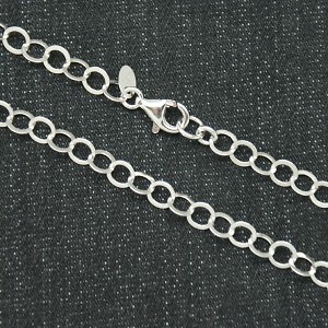 CHAIN STERLING SILVER MODEL 60 CMS CLASIC AND RHODIUM BATH 