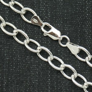 CHAIN STERLING SILVER WITH RHODIUM 45, 50 AND 60 CMS MODEL LINK 