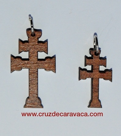 CROSS DE CARAVACA DE WOOD SILHOUETTE RELIC TO HANG 