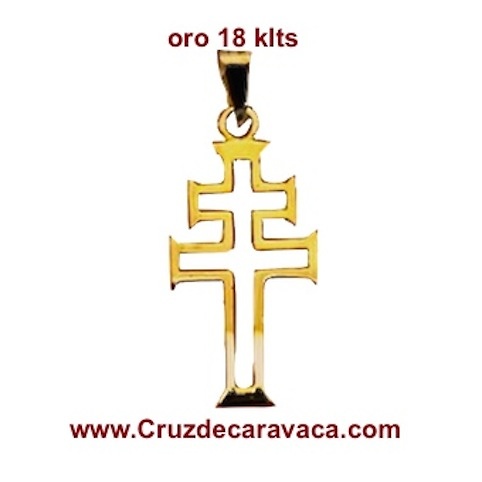 CROSS OF CARAVACA MAKE IN GOLD 18 CARAT 
