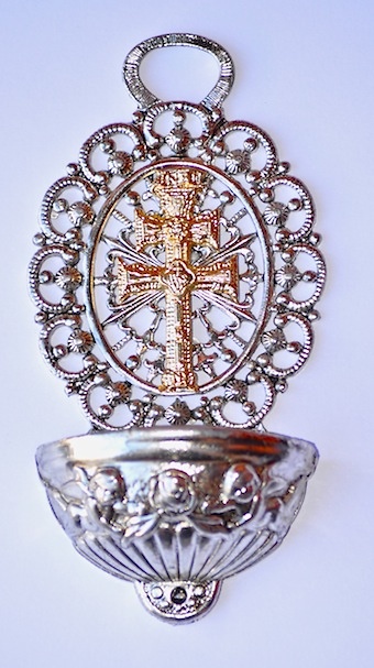 CROSS OF CARAVACA METAL FOR HOLY WATER 