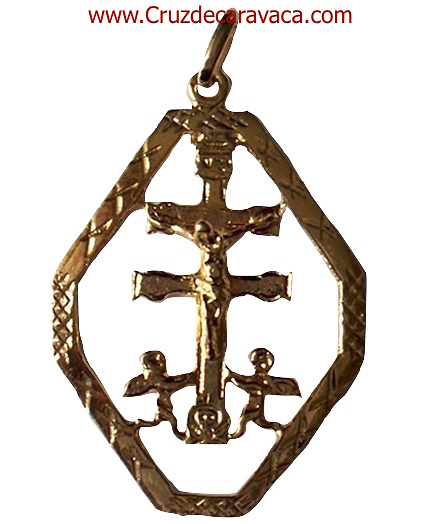 CROSS OF CARAVACA PENDANT MADE IN GOLD 