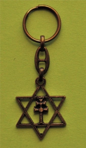 CROSS OF CARAVACA TURNKEYS AND STAR OF KING DAVID 