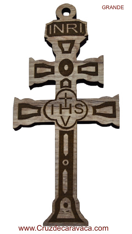 CROSS OF CARAVACA WOOD CARVED LARGE 