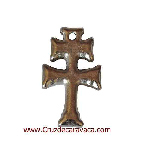 CROSS SOLID SILVER METAL CARAVACA 