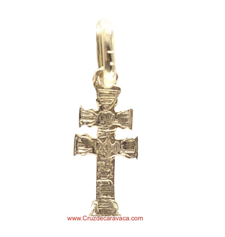 GOLD CARAVACA CROSS 18 KILATES SMALL TO HANG 