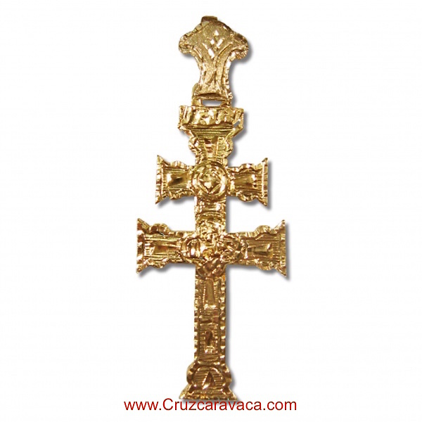 GOLD CROSS OF CARAVACA 18 KLTS BIG 