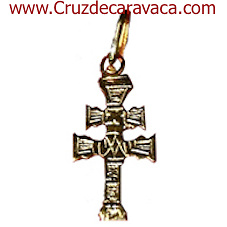 GOLDEN CROSS HANGING CARAVACA 