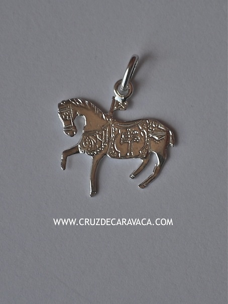 HORSE OF THE WINE OF SILVER OF PENDANT CARAVACA DE LA CRUZ 