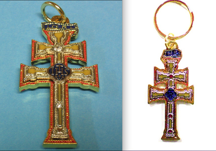 KEYCHAIN CROSS CARAVACA EXACT REPLICA 