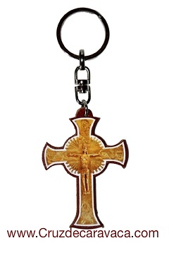 LEATHER CROSS PENDANT WITH STAND NEOCATECHUMENAL 