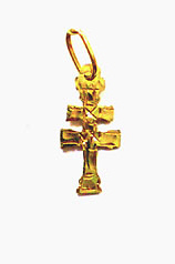 PENDANT CROSS OF CARAVACA MAKE IN GOLD 3165 