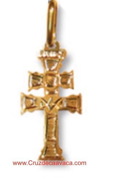 PENDANT CROSS OF CARAVACA MAKE IN GOLD 3165 