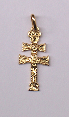 PENDANT CROSS OF CARAVACA MAKE IN GOLD REF 3256 