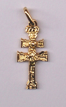 PENDANT CROSS OF CARAVACA OF GOLD 1020 