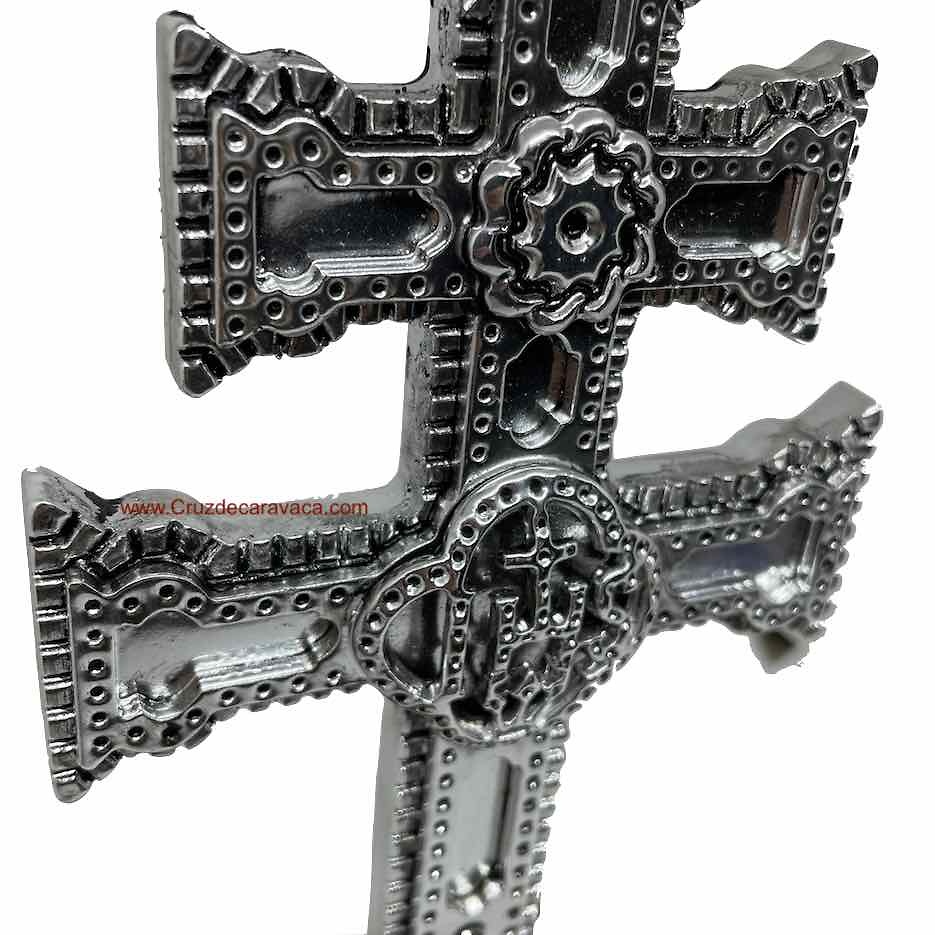 REPLICA AUTHENTIC CARAVACA CROSS WITH CARVED WOODEN BASE HOLY YEAR 2024 