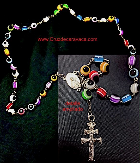 ROSARY CROSS OF CARAVACA ACCOUNTS WITH GLASS EYE TURKISH 