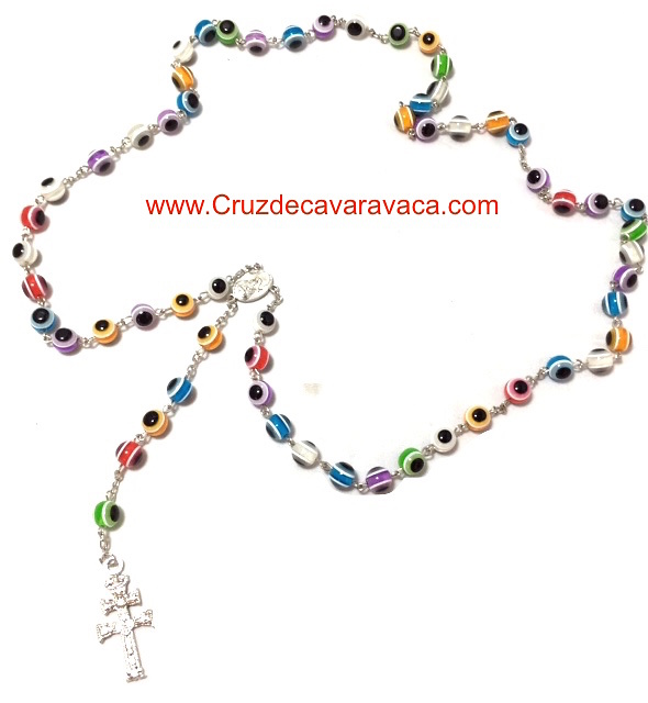 ROSARY CROSS OF CARAVACA ACCOUNTS WITH GLASS EYE TURKISH 