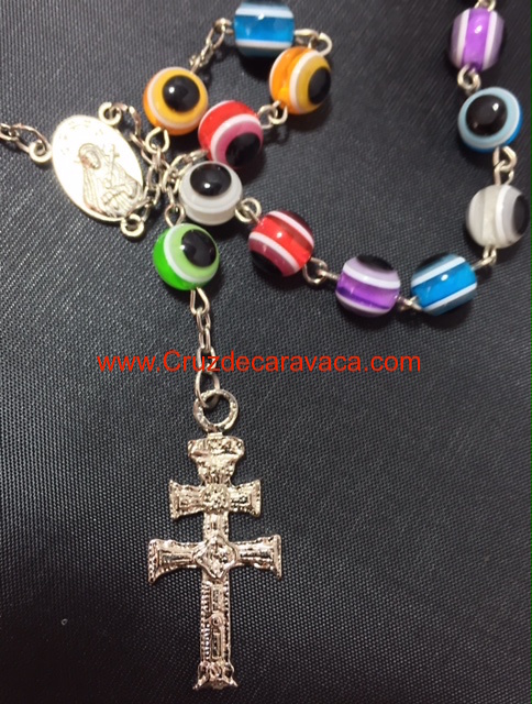 ROSARY CROSS OF CARAVACA ACCOUNTS WITH GLASS EYE TURKISH 