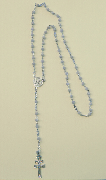 ROSARY CROSS OF CARAVACA MADE IN SILVER AND PEARL 