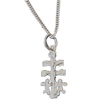 SET STERLING SILVER CHAIN ​​AND CROSS CARAVACA 