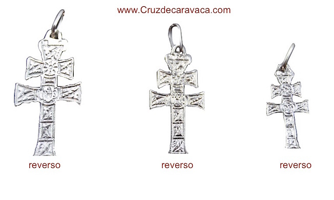 SILVER CARAVACA CROSS WITH DIFFERENT DESIGN ON EVERY SIDE 