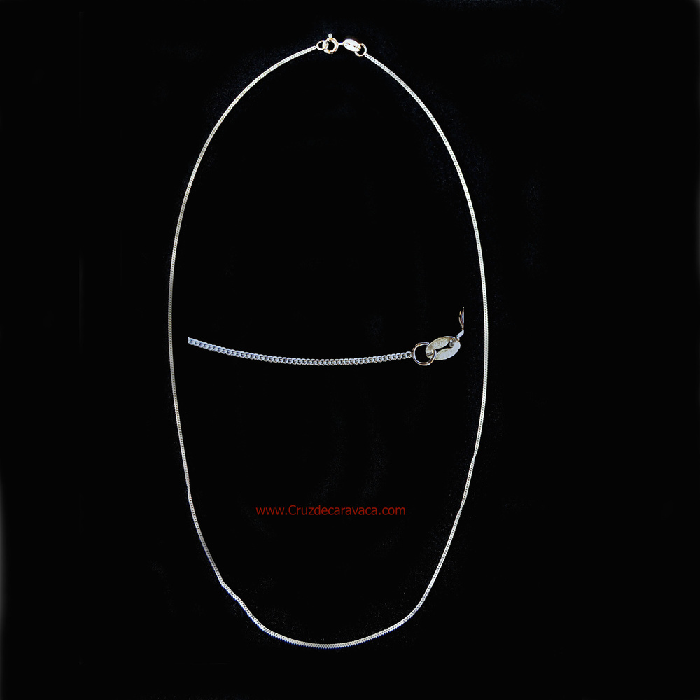 SILVER CHAIN BARBADA MODEL 45 CM 