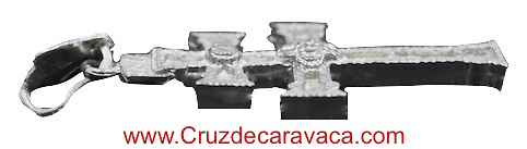 SILVER CROSS CARAVACA BIG TWO-SIDED WITH RELIEF 