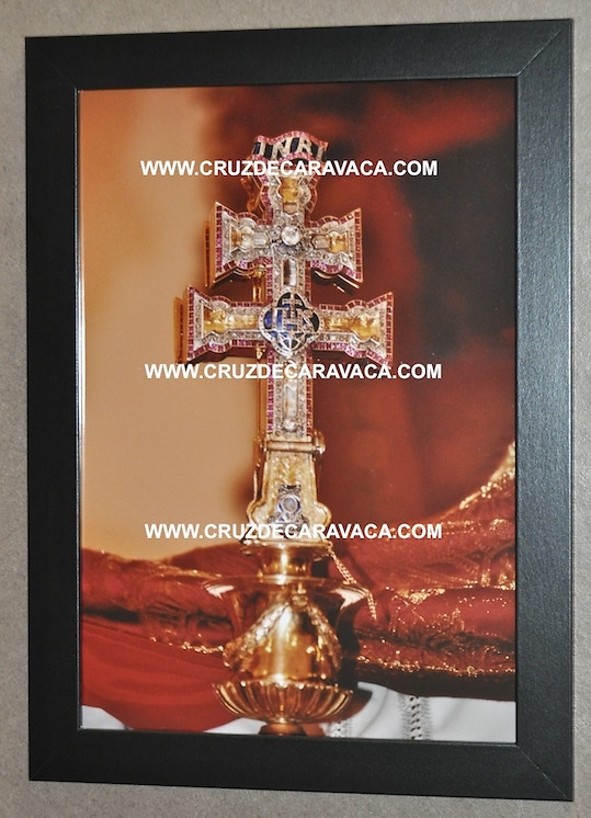 TABLE CARAVACA CROSS PHOTO FRAME IN BLACK GR 