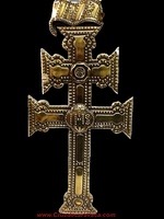 BIG CARAVACA CROSS READY TO HANG WITH METAL BATH