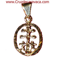 CARAVACA CROSS MEDAL IN GOLD WITH ANGELS
