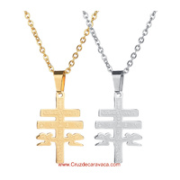 CARAVACA CROSS SET WITH MATCHING ANGELS AND CHAIN