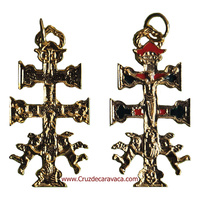 CARAVACA CROSS WITH ANGELS WITH HISTORY OF THE EMERGENCE OF THE CROSS