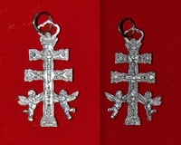 CARAVACA CROSS WITH SILVER ANGELES SN101