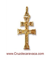 CARAVACA GOLD CROSS PENDANT 