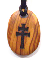 CARAVACA MEDAL CROSS OLIVE WOOD